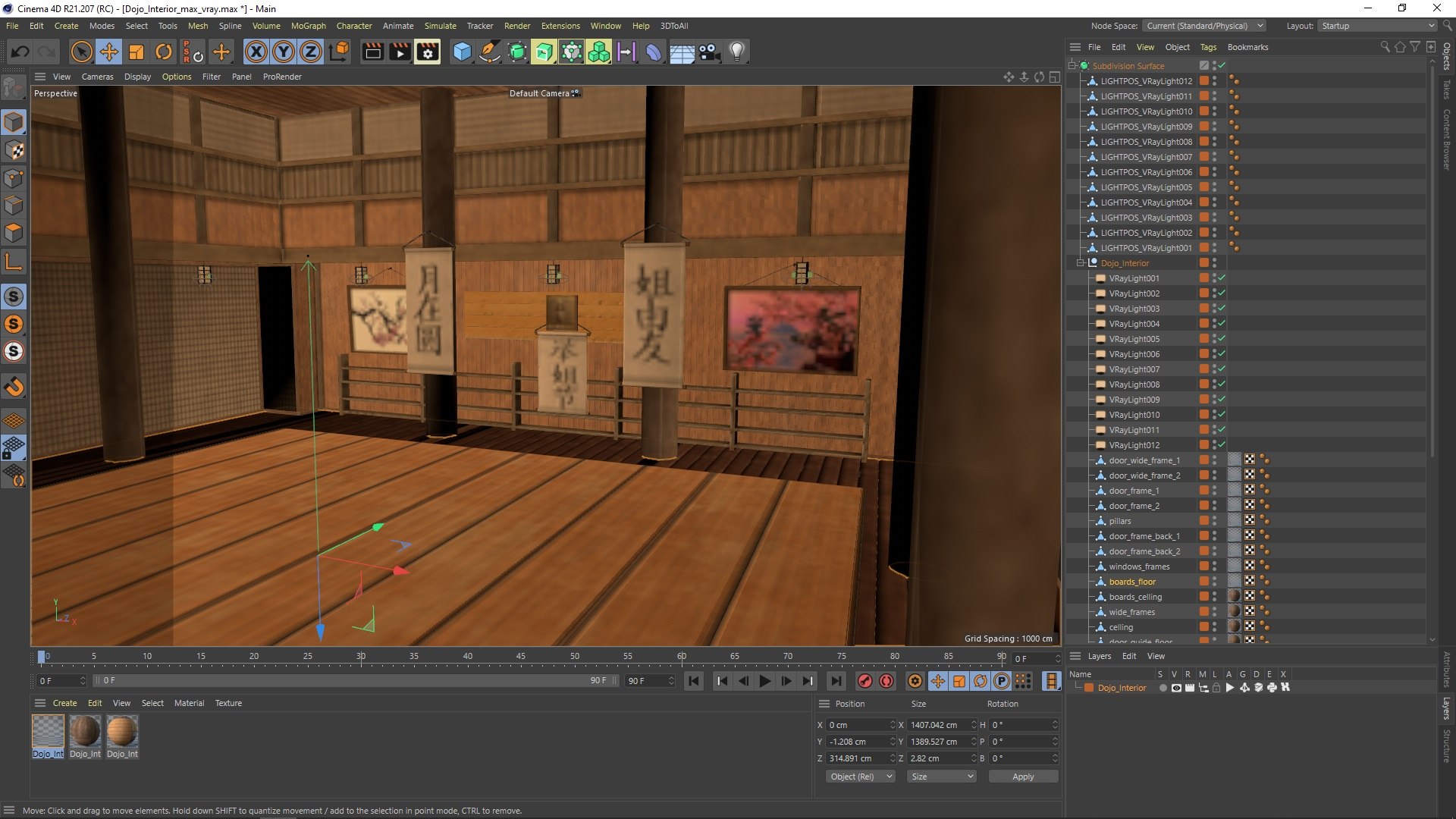 Dojo Interior 3D - TurboSquid 2273071