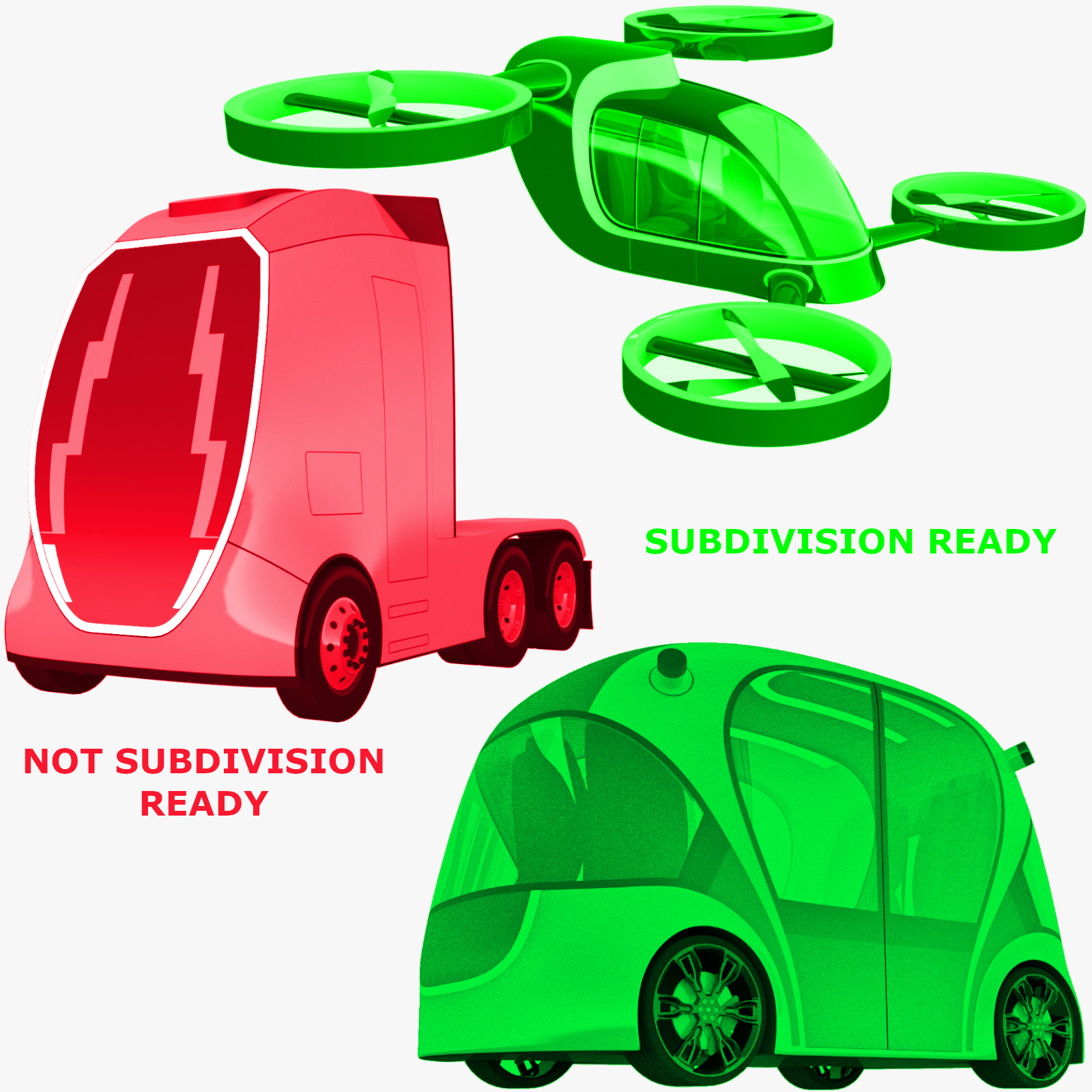 3D Futuristic vehicles collection model TurboSquid 1838479