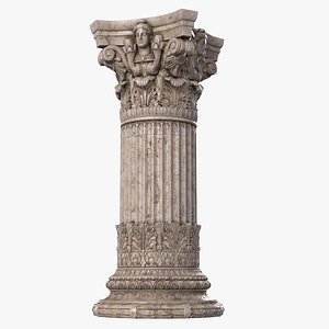 Corinthian Order Hight Low Poly