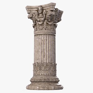 Corinthian Order Hight Low Poly