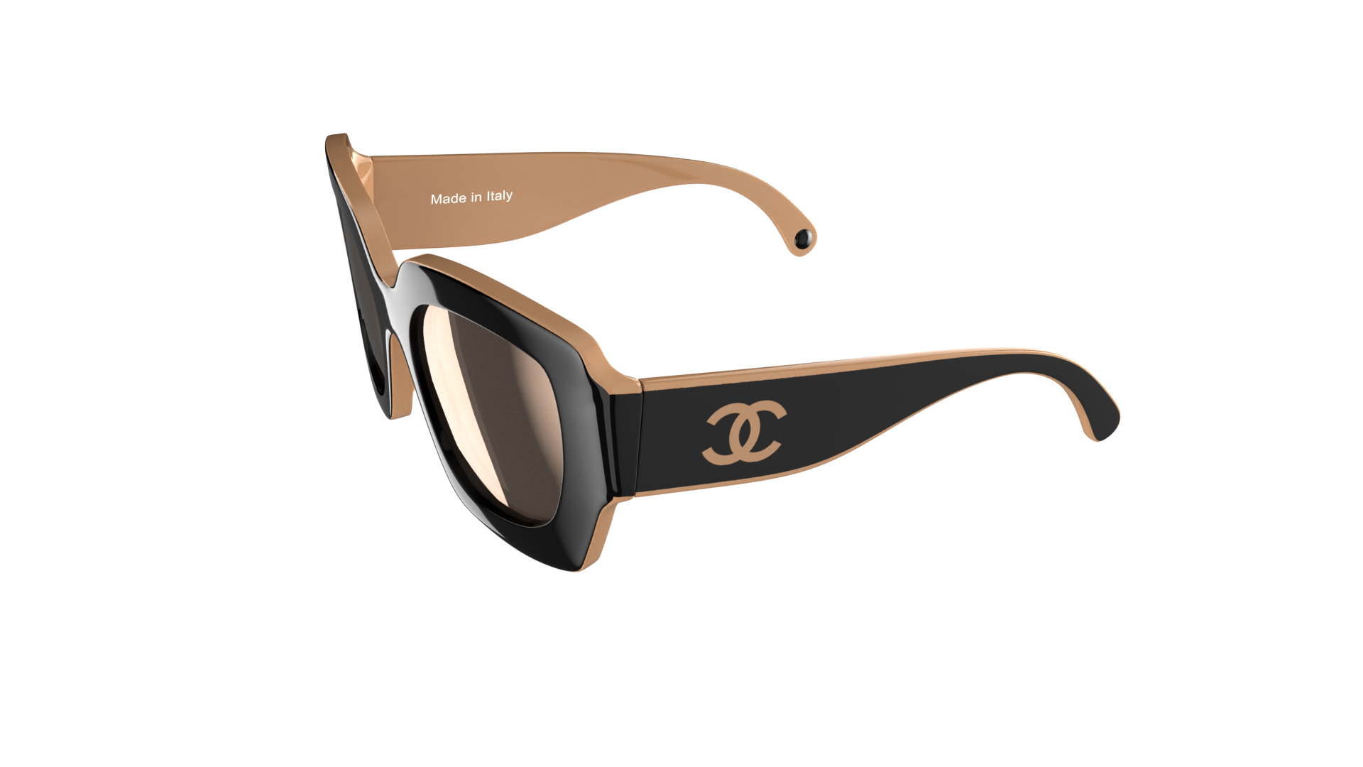 3D CHANEL Square Sunglasses 2 - TurboSquid 2243305