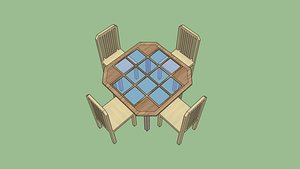 Wooden dining room