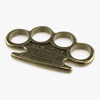 Vintage Police Knuckle New York 1864 Brass