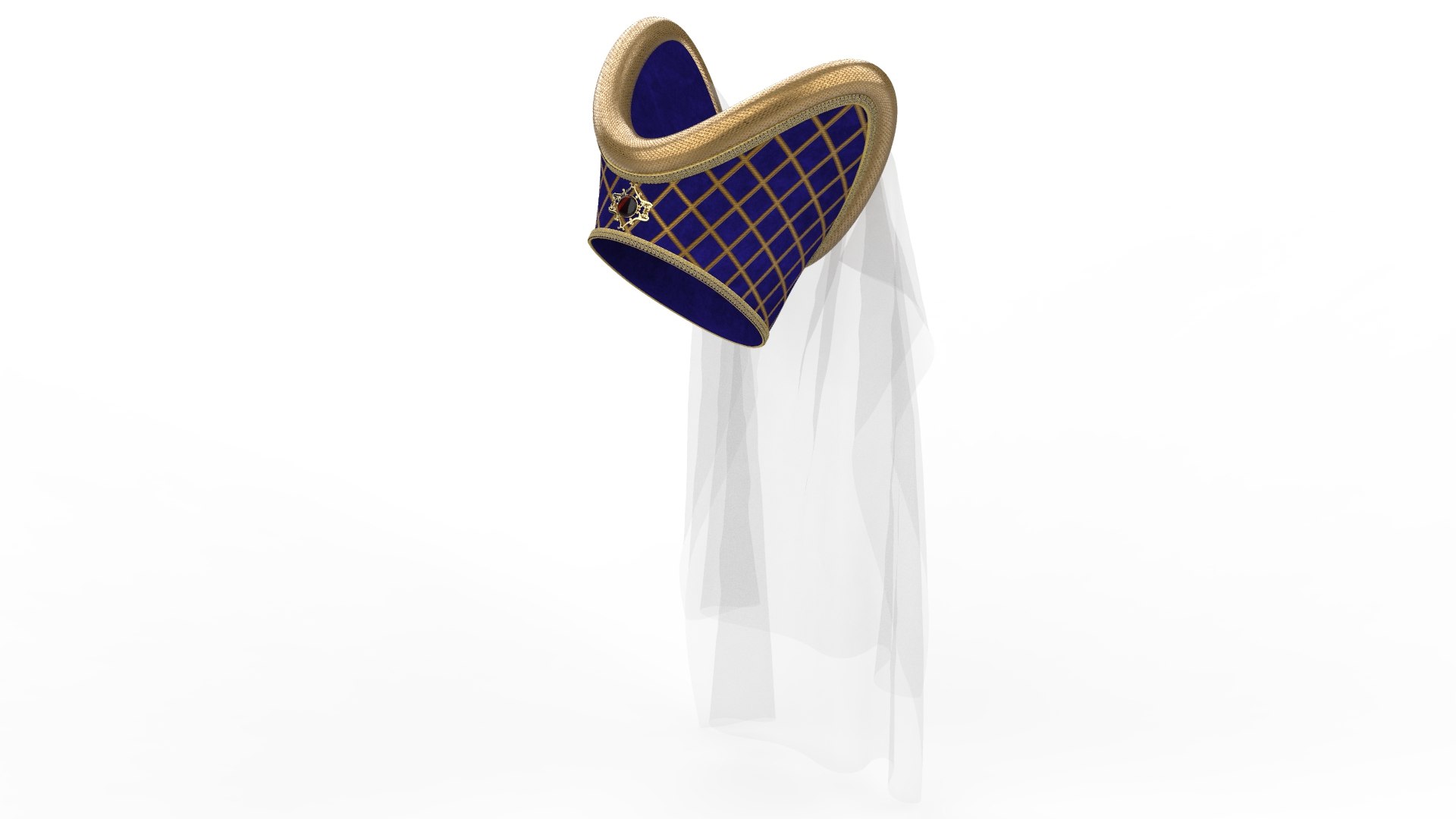 3D Model Medieval Escoffion Hat - TurboSquid 2186117