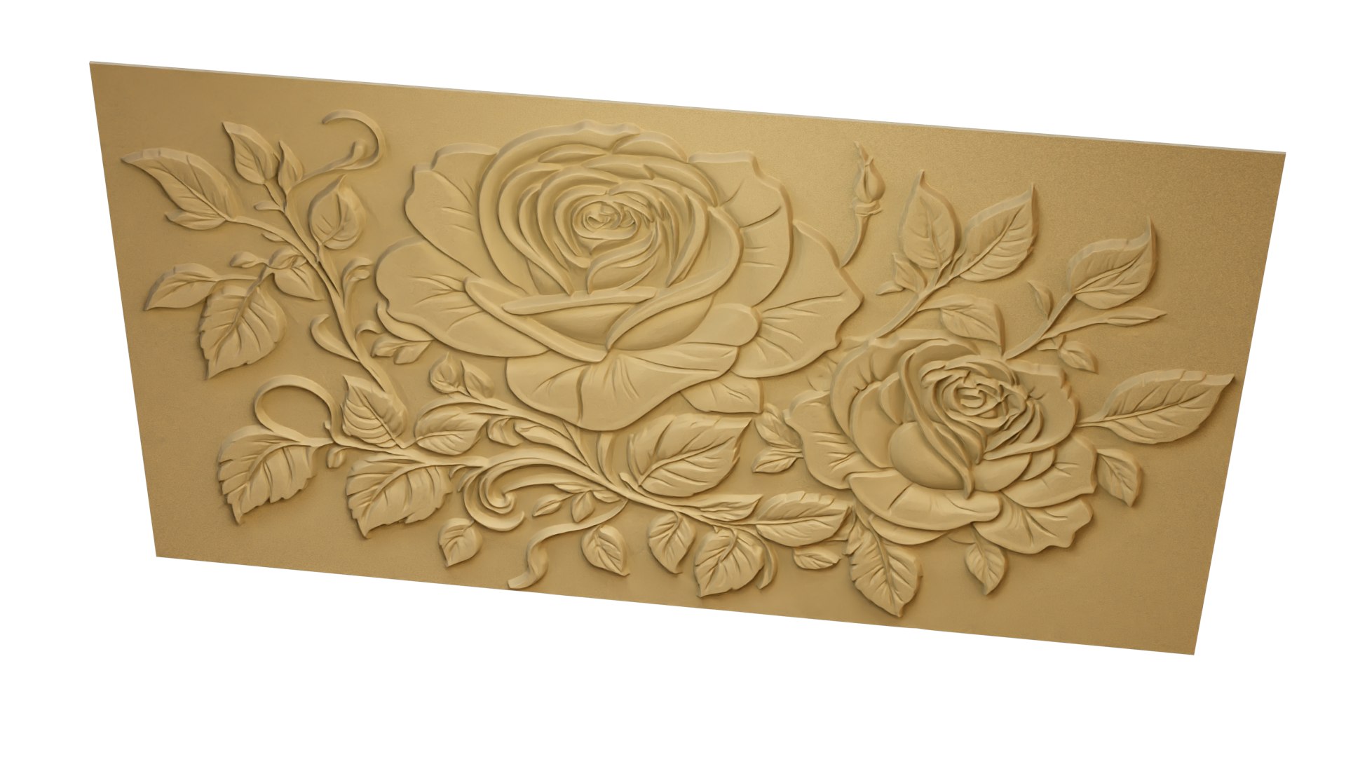 3D Modern Rose Panel Wall Decor Set Relief Stl Mural CNC 302 ...