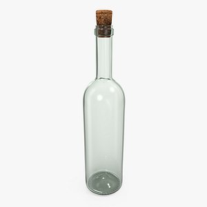 glass bottle cork 3d c4d
