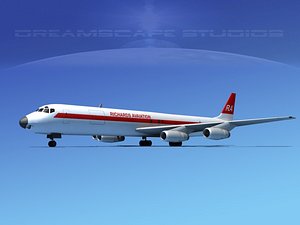 3d model douglas dc-8