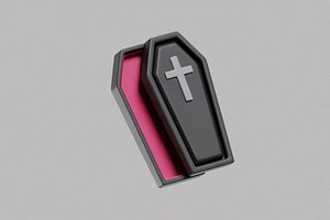 Coffin cartoon 3D