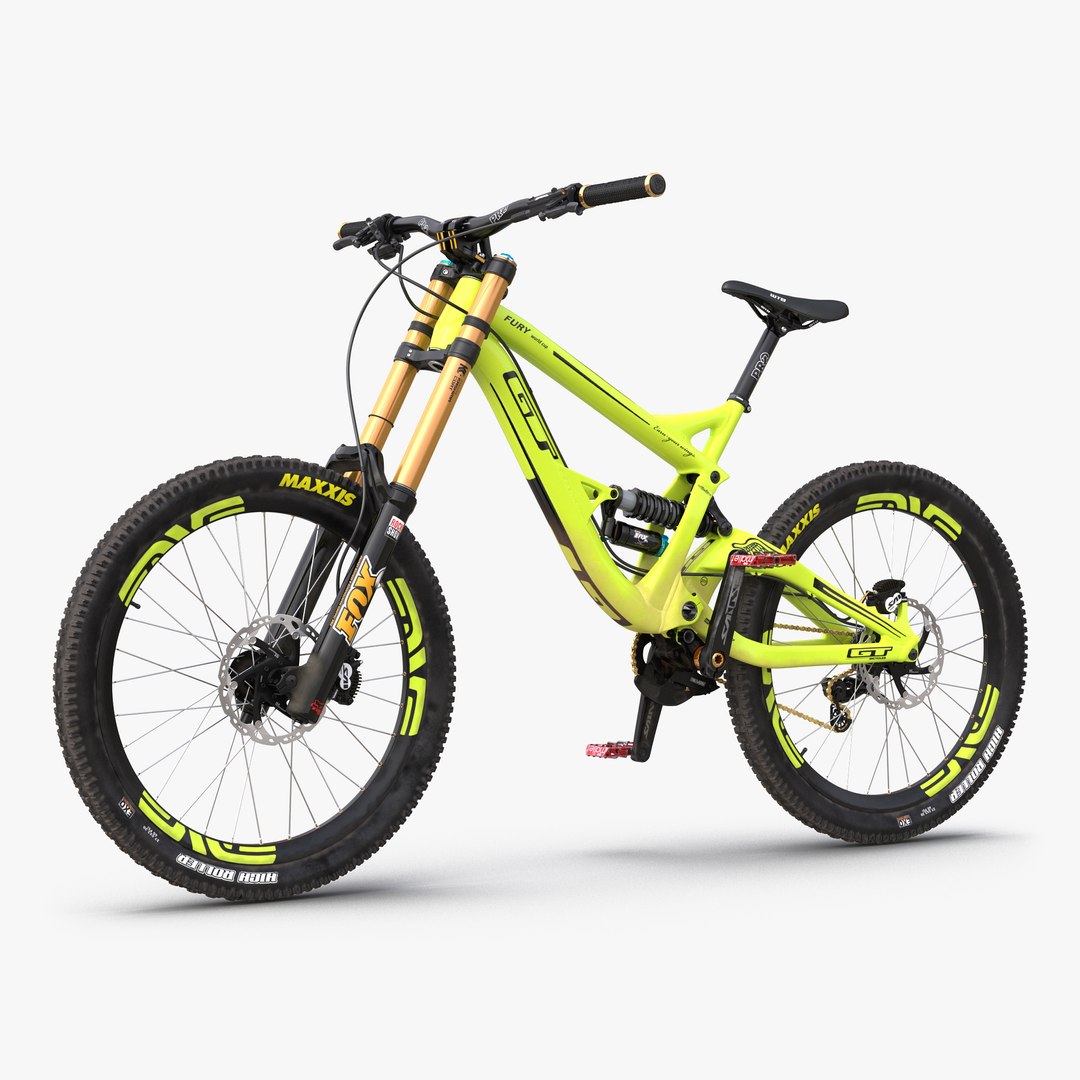 Mountain Bike GT Fury Green 3D model preview