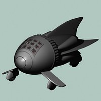 Flash Gordon Retro Sci Fi 1930"s Space Ship Sparky