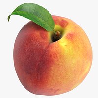 Peach With Leaf