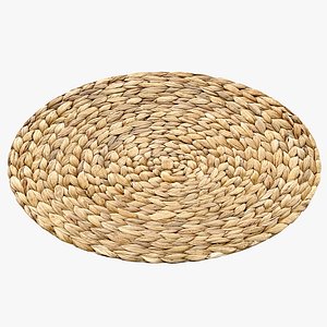 Handwoven Rattan Coaster Holder Soare 3D