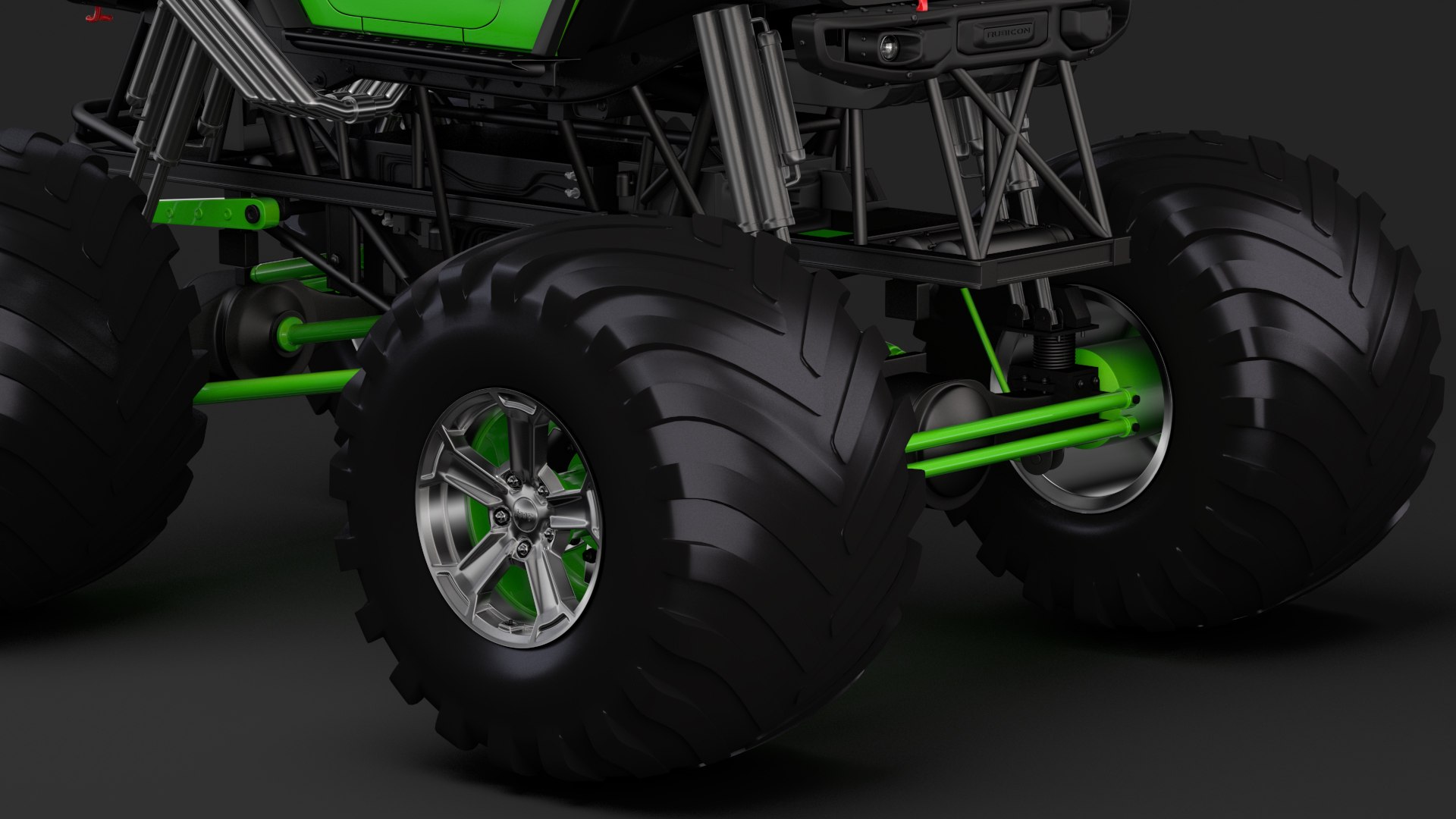 3D Model Monster Truck Jeep Wrangler - TurboSquid 1292652