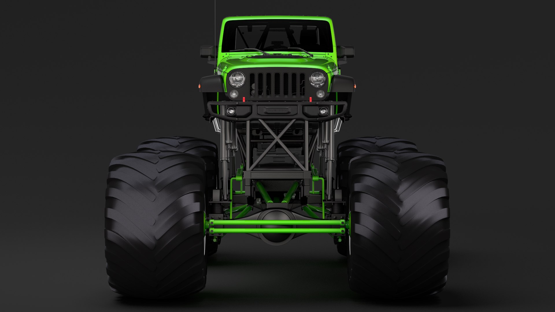 3D Model Monster Truck Jeep Wrangler - TurboSquid 1292652