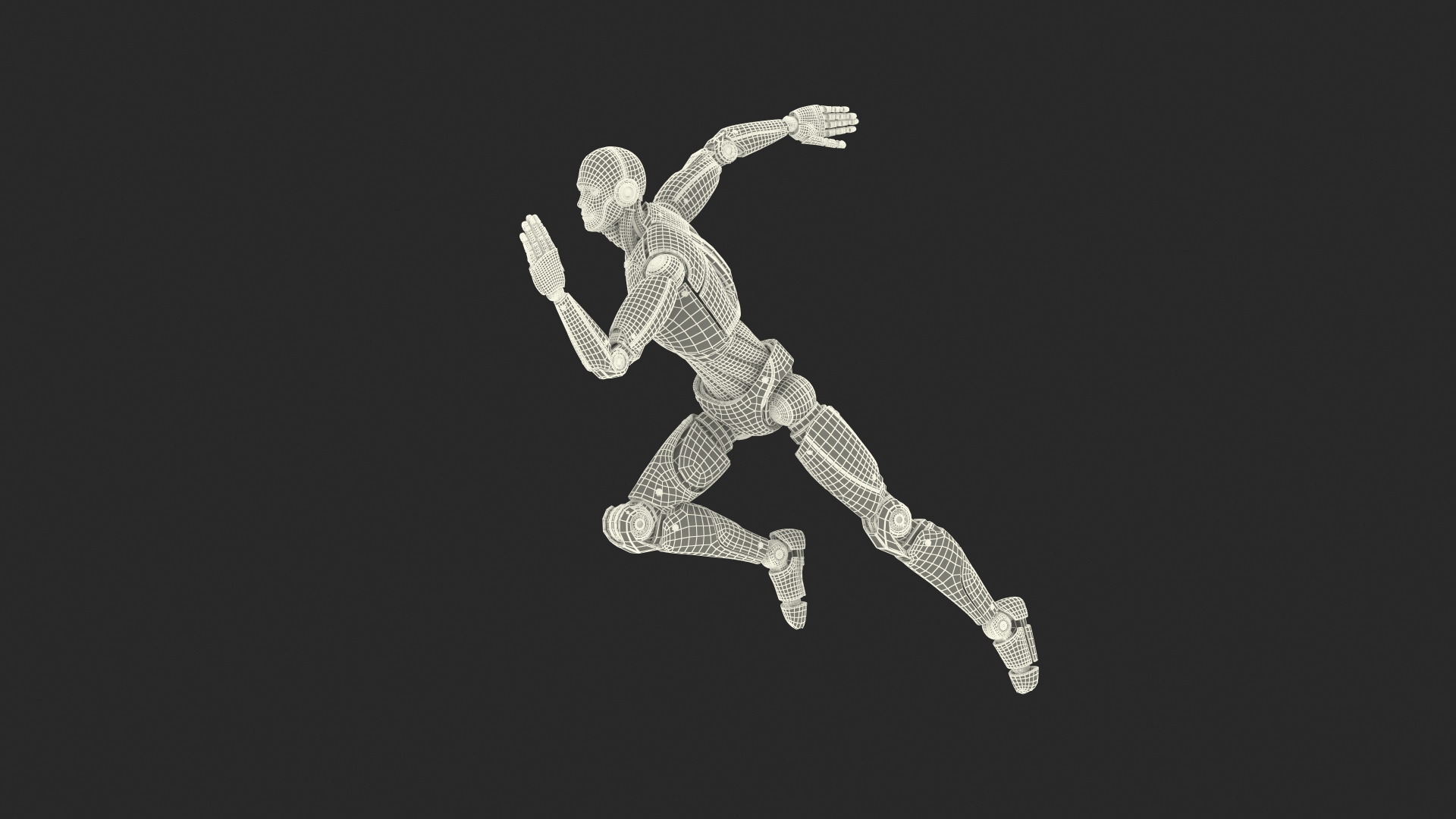 Advanced Male Humanoid Robot Running Pose 3D Model - TurboSquid 2094891
