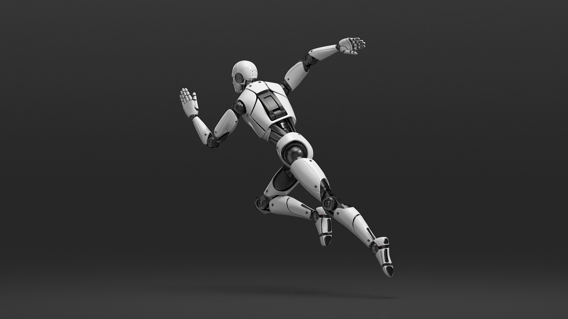 Advanced Male Humanoid Robot Running Pose 3D model - TurboSquid 2094891