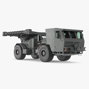 Grey Old Mine Flail Vehicle Hydrema 910