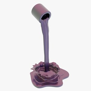Bucket Splash Art 3D model