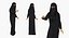 Arabische Frau in der schwarzen Abaya manipuliert für Kino 4D