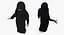 Arabische Frau in der schwarzen Abaya manipuliert für Kino 4D