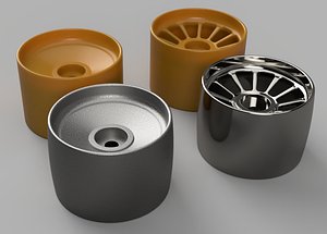 SET WHEELS FOR DRIFT HEXAGON 17MM print 3D