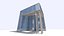 Modern office building (day and night)