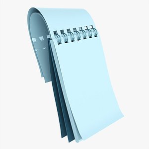 3D Notebook with spiral 01 flipped v2 model