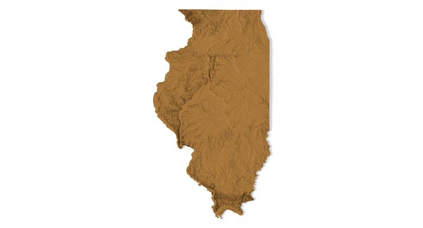 3D model State of Illinois STL model 3D Project