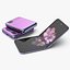 Lustrzane fioletowe Samsung Galaxy Z Flip animowane dla Maya