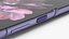 Lustrzane fioletowe Samsung Galaxy Z Flip animowane dla Maya