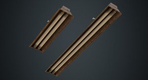 3D model fluorescent bulb 1d