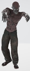 Male Zombie Rigged 3D model