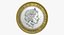 Two Pounds British Coin 3D Model