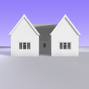 british bungalow detached house 3d 3ds