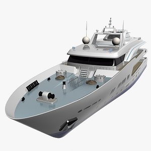 3d mega yacht cruise