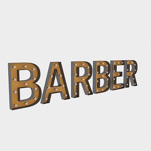 3D barber sign bulb