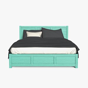 Bed set Storage Drawers Wooden double bed