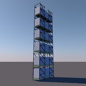 3D RACK 18POSICIONES 6NIVELES CD4 model