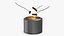 Campfire Fire Pit with Sausages on Sticks