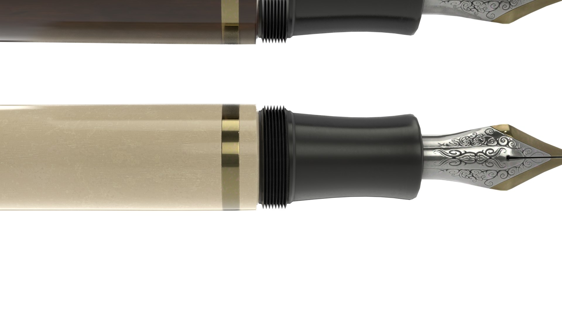 3D luxury fountain pen materials model https://p.turbosquid.com/ts-thumb/JM/aA45hj/LfLWHTK8/preview28/jpg/1565294247/1920x1080/fit_q87/7e3e2ebea290df6d0d54cc43bdea0078fa43e981/preview28.jpg