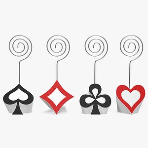 place card holders set 3D model