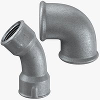Galvanized Pipes 45 and 90 degrees