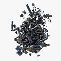Animated Metal Explode Upward Sharp