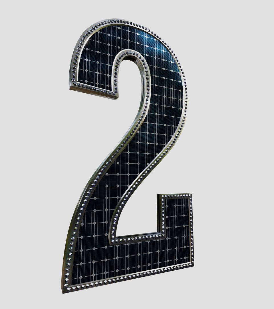 Solar Panel Number - 2 3D model https://p.turbosquid.com/ts-thumb/JM/jHrWGV/vA/5/jpg/1718448479/1920x1080/fit_q87/d5e03eed5f145afa995747845d3ae3da7e9d149f/5.jpg
