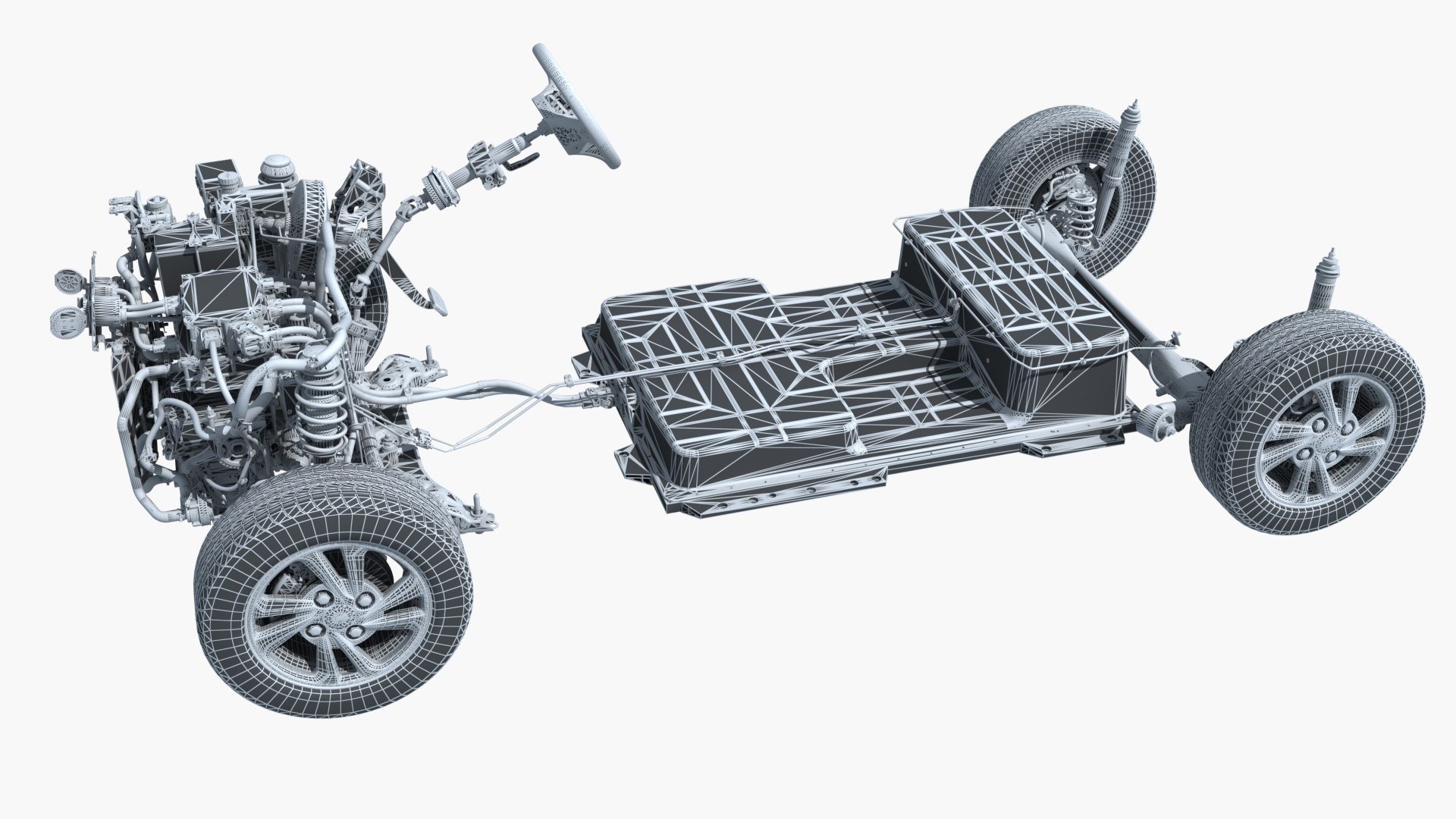 Small Electric Car Chassis Frame Model - TurboSquid 2356362