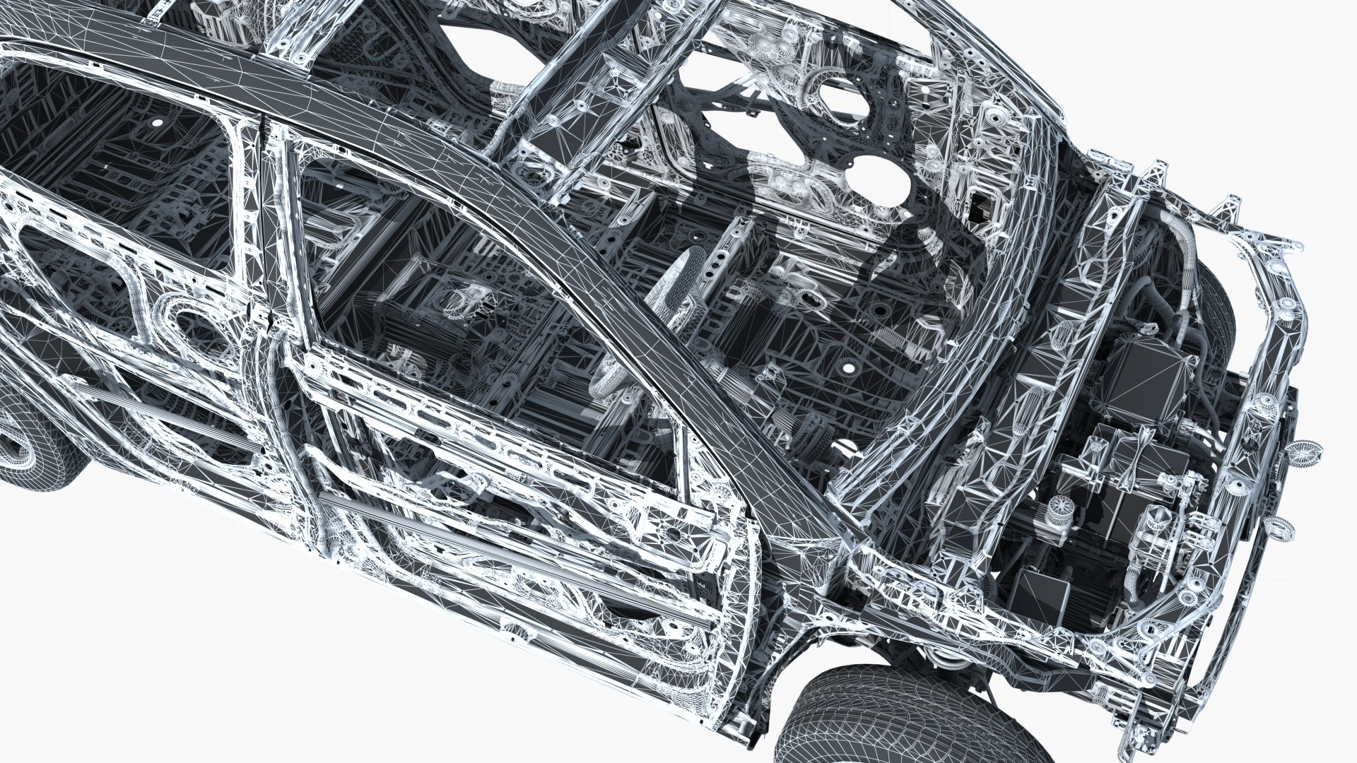 Small Electric Car Chassis Frame Model - TurboSquid 2356362