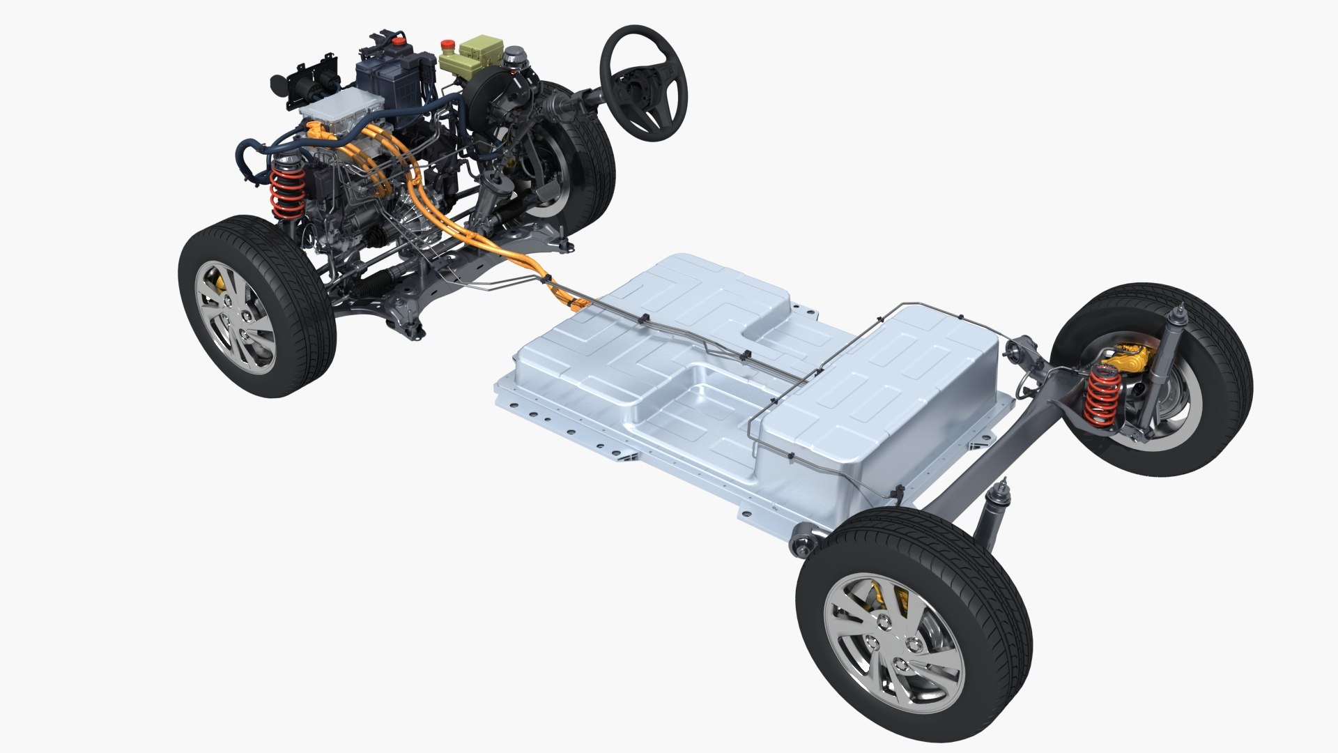 Small Electric Car Chassis Frame Model - TurboSquid 2356362