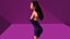 free low poly woman in dress 31