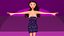 free low poly woman in dress 31