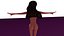 free low poly woman in dress 31